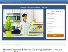 Tablet Screenshot of housecleaning123.com